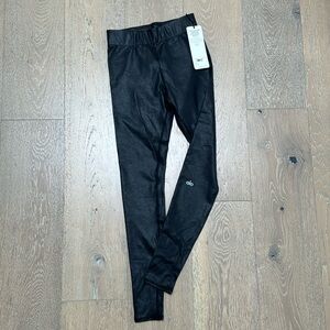 ALO faux leather, airbrush, high waisted leggings. New with tags